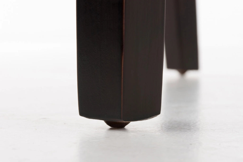 Sedia da pranzo Ina in similpelle nero,marrone scuro
