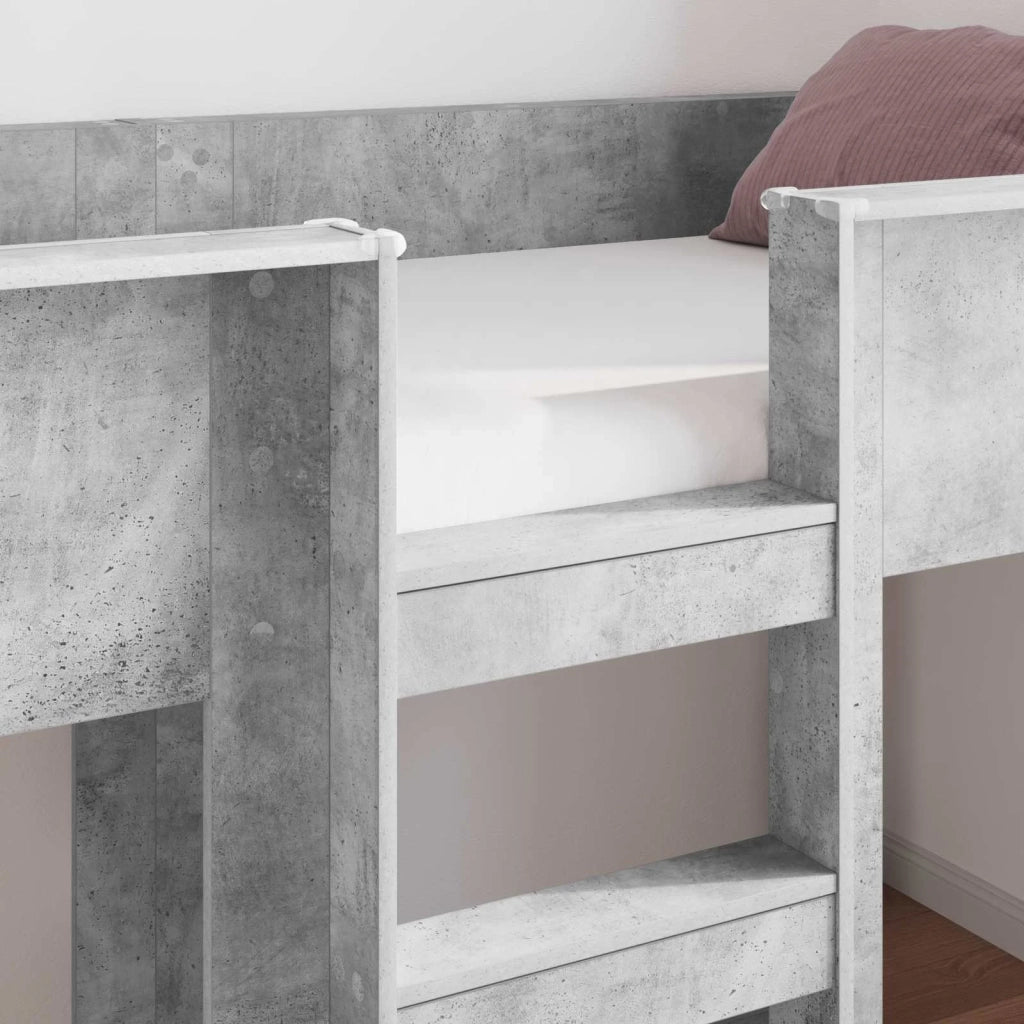 Letto a Castello per Bambini Grigio cemento 100 x 200 cm 3410502