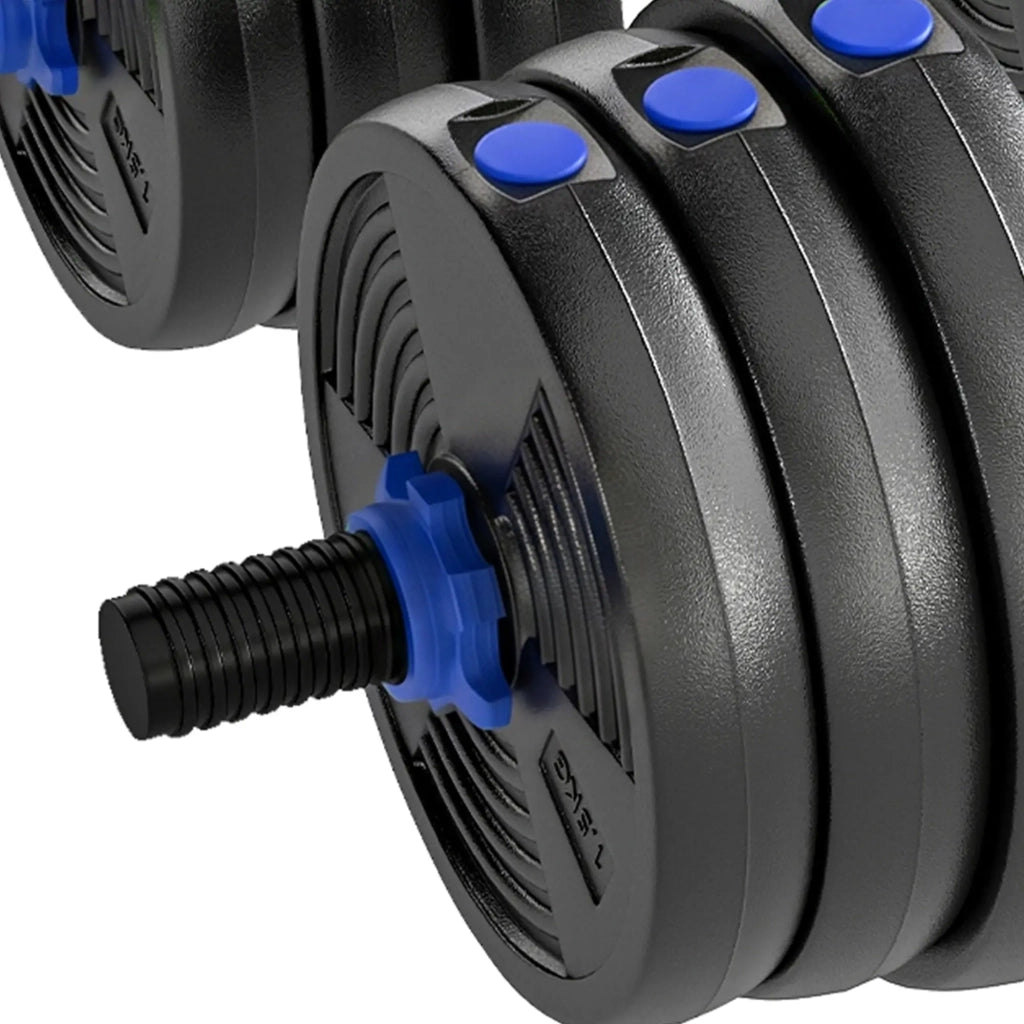 Set pesi regolabili 3 in 1 da 25 kg, nero, con barre e dischi riempiti di sabbia