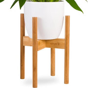 Stand per piante in bambù mid-century modern - adatta a diversi vasi - bambù naturale