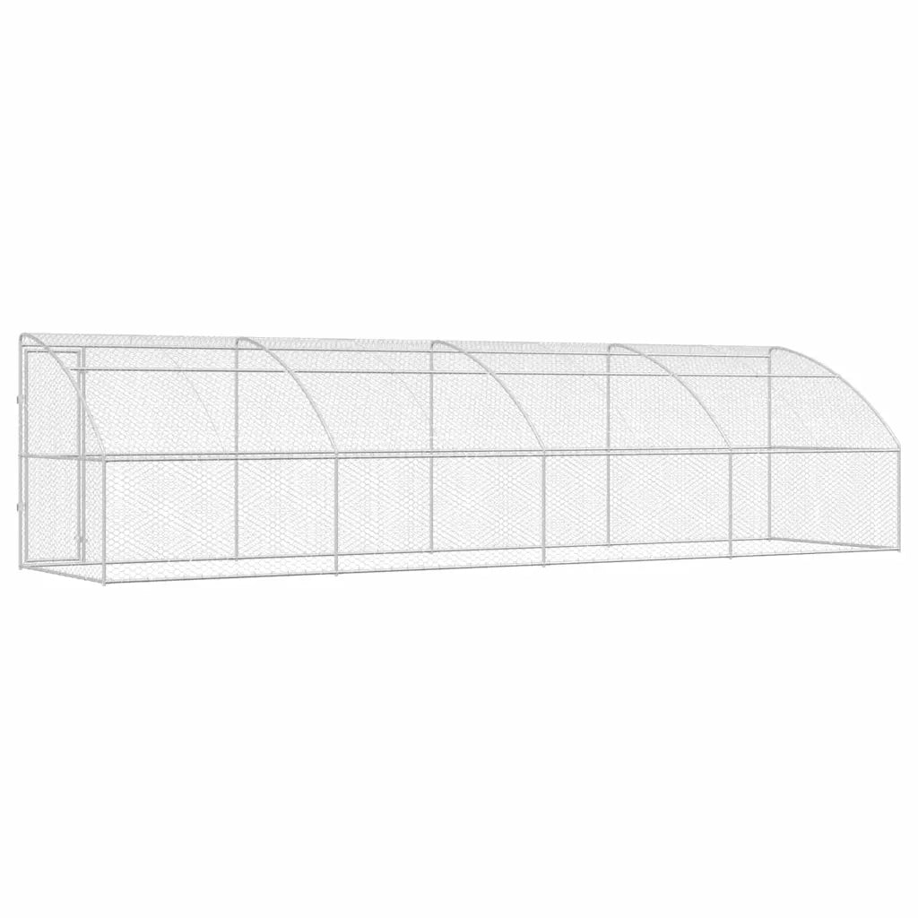 Cuccia per cani 4 pcs Argento 8 x 2 x 2 m Acciaio zincato