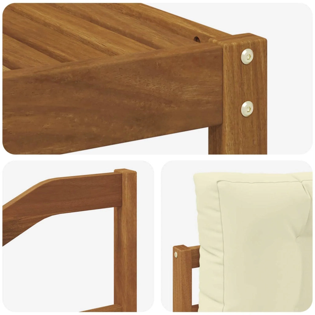 Set di divani da esterno con cuscino 8 pcs Naturale e Crema 3367313