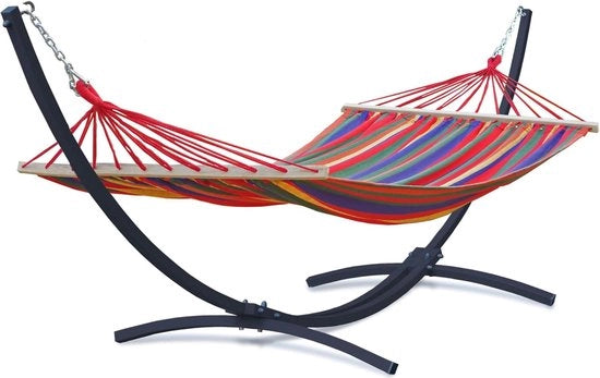 Set di lettini per 2 persone con struttura in metallo zincato standard - tela XXL - Capacità di carico fino a 220 kg - Ideale per giardino o balcone
