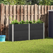 Fioriera Rialzata da Giardino 200x50x91 cm in WPC Grigio 318096