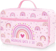 Scatola Isolante per Bambine Rosa Arcobaleno per Picnic e Viaggi - Borsa da Pranzo Grande e Leggera per Bambine - Termos per Bambine con Porta e Facile da Pulire
