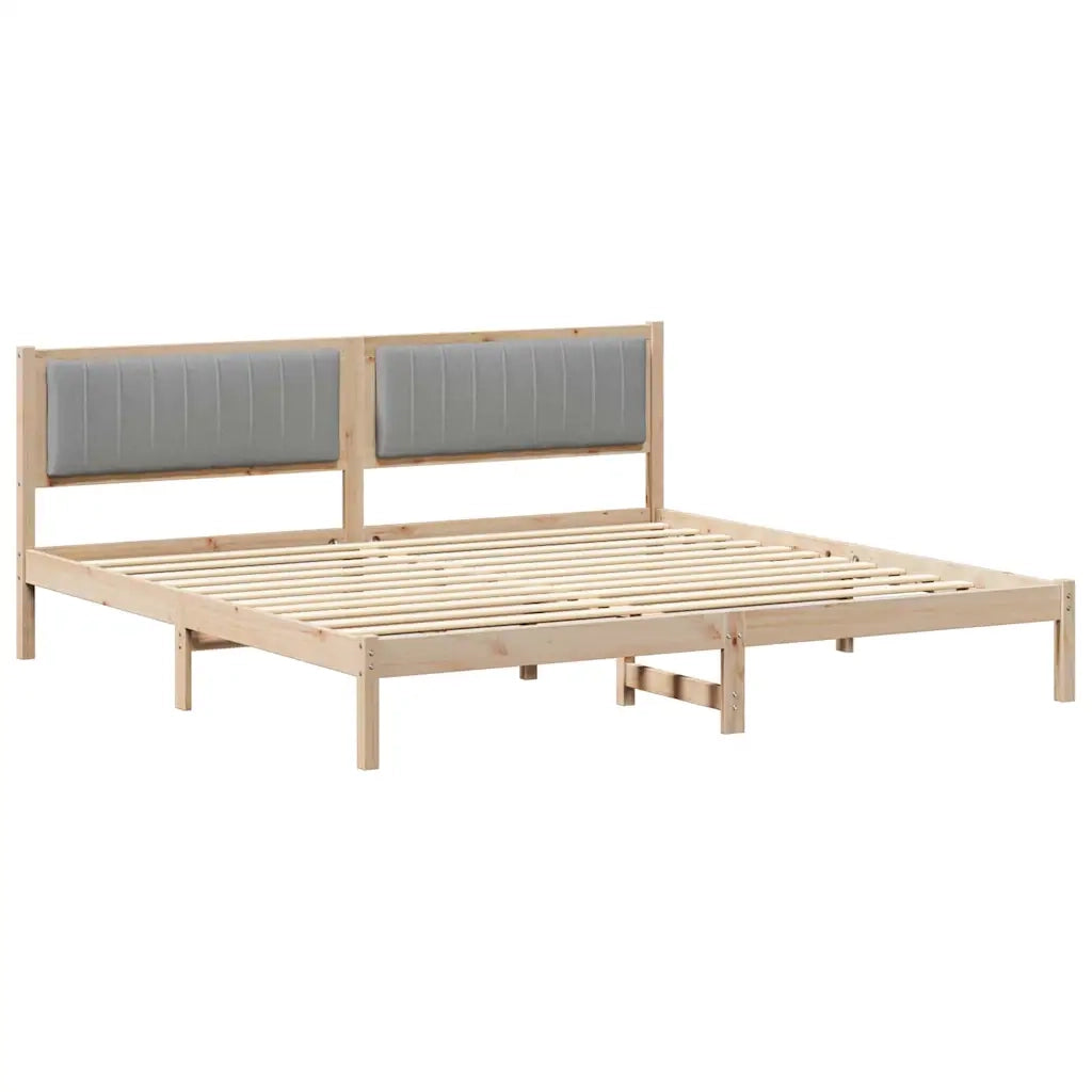 Struttura del letto Grigio chiaro 200 x 200 cm Pino massello 3394238