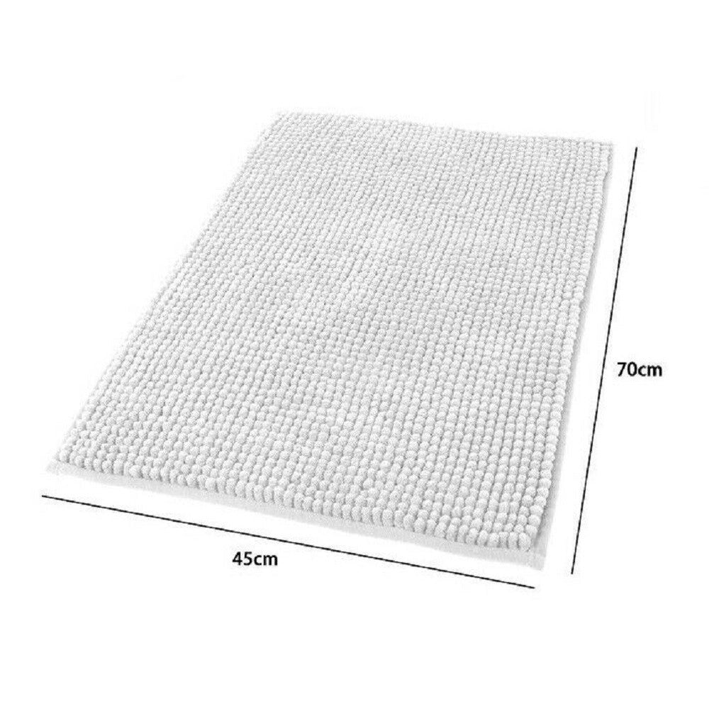 Trade Shop - Tappeto Tappetino Antiscivolo Per Arredo Bagno 45 X 70 Cm Colore Bianco 79915 -