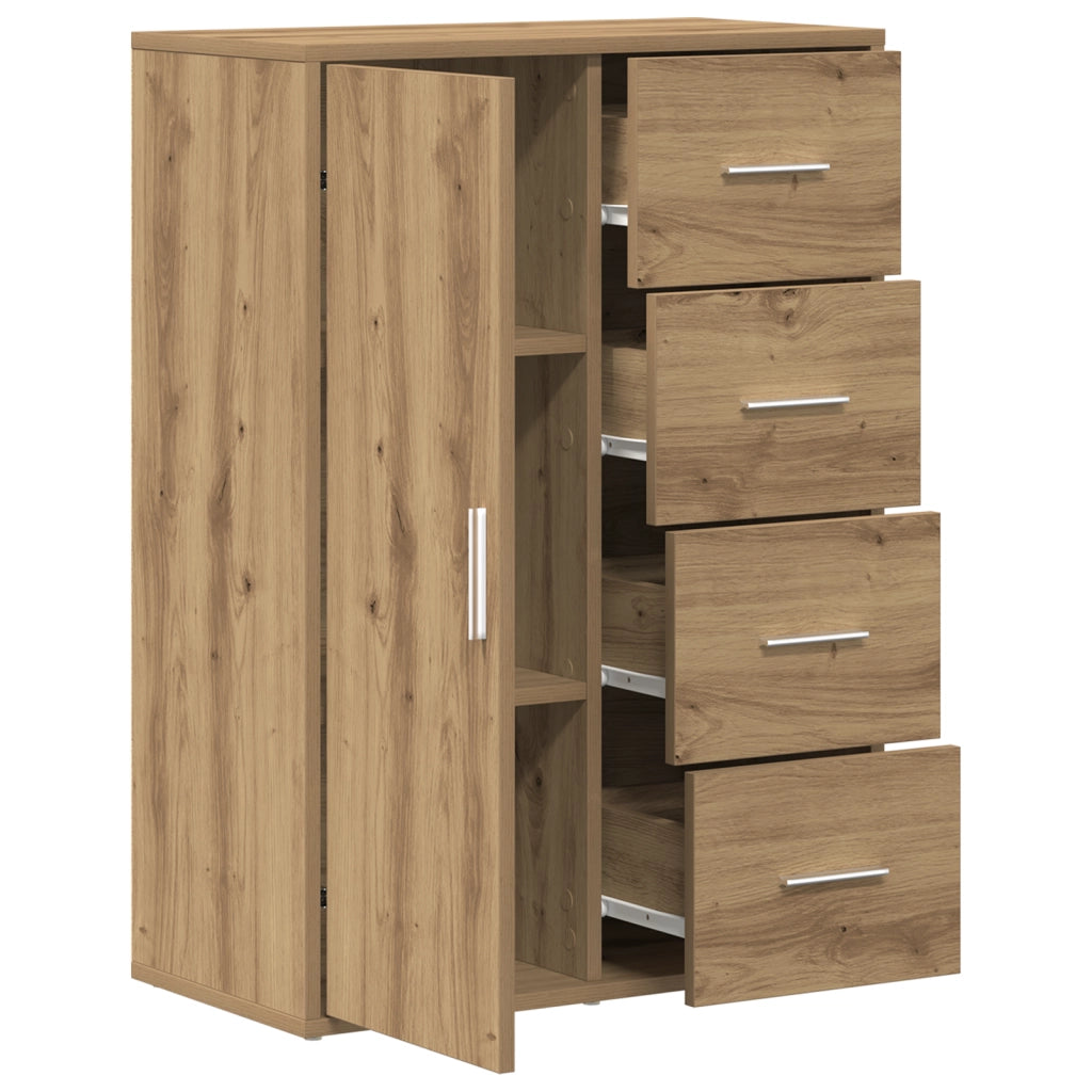 Sideboard in Quercia Artigianale 60x31x84 cm in Legno Ingegnerizzato