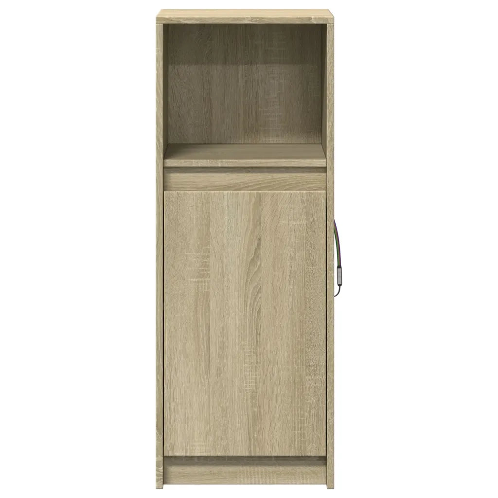 Credenza con LED-Buffet-Armadio da cucina Rovere Sonoma 38x34x100cm in Legno Multistrato