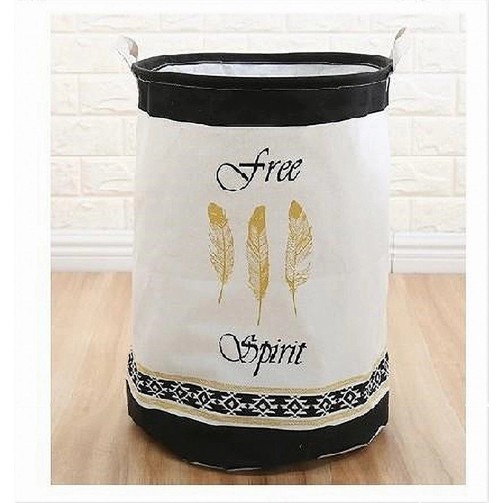 Trade Shop - Cesto Porta Biancheria Per Vestiti Sporchi Pieghevole Free Spirit 40x50cm 10475 -