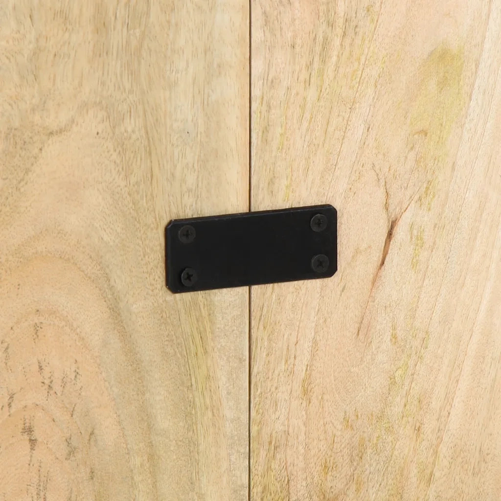 vidaXL Testiera 140 cm in Legno Massello di Mango Grezzo