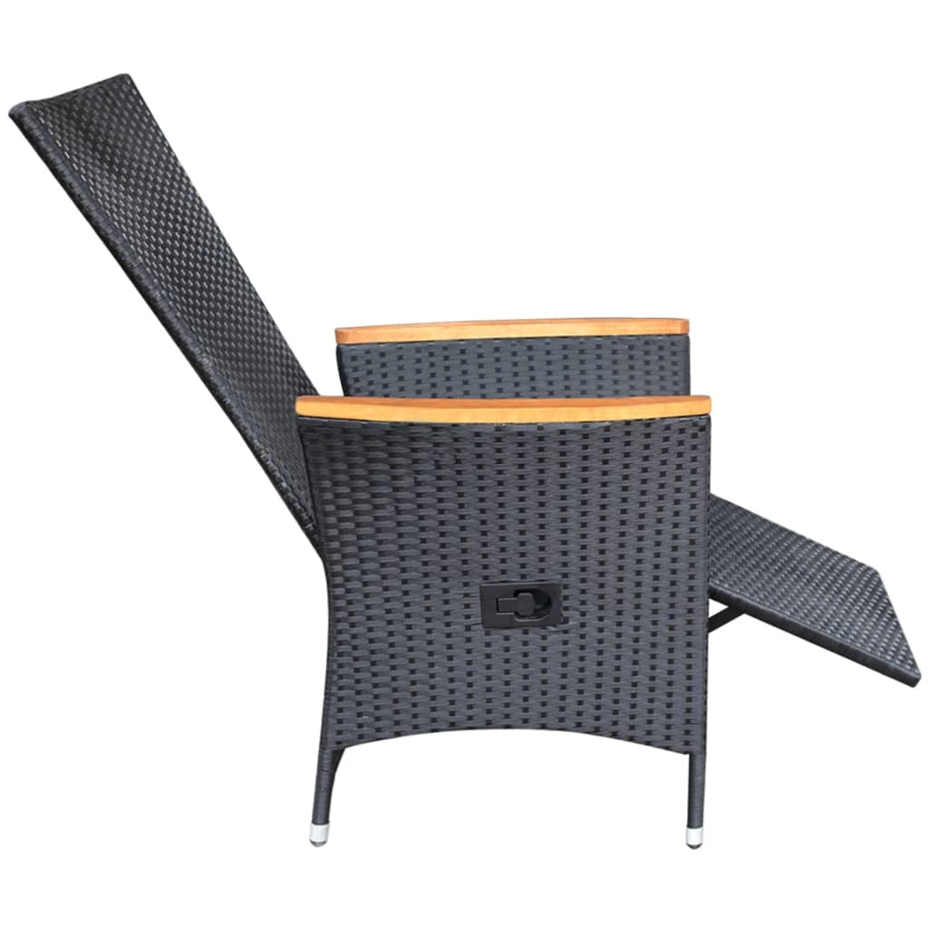 Set da pranzo da giardino per esterni 7 pezzi in resina di vimini nera 02_0014056