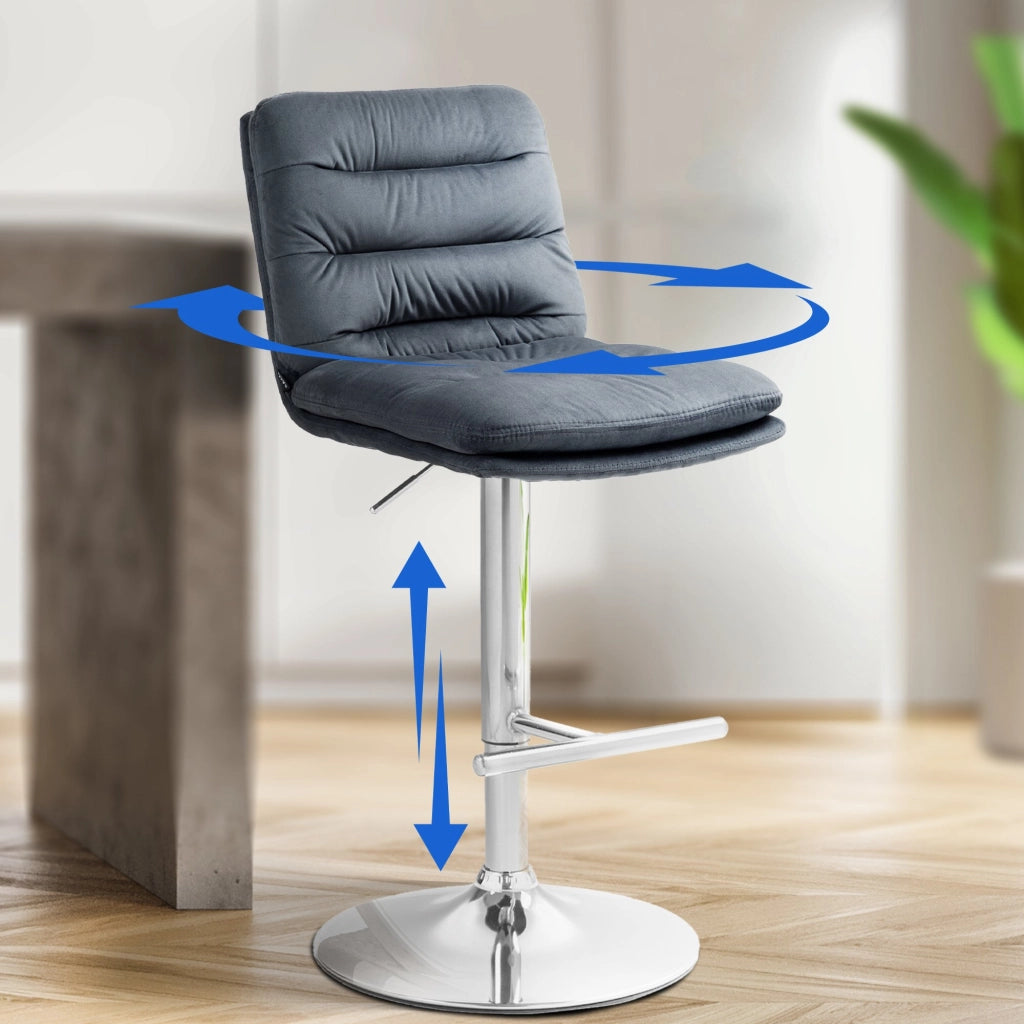 Barhocker Damar Samt chrom
