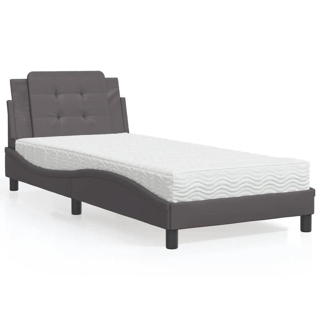 Giroletto senza Materasso-Struttura Letto Zadar Grgio 80x200 cm in Similpelle