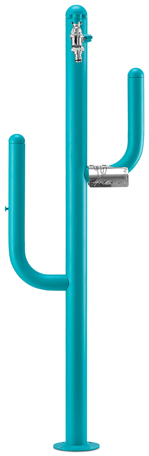 Fontana a Colonna Rubinetto Doppio in Ottone e Porta Tubo Arizona Belfer 42/ARZ Turchese