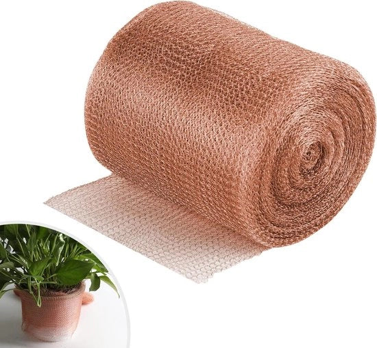 Copertura di protezione flessibile in rame 125 cm x 24 m - Protezione contro roditori, lumache e lumache nudi - Protezione delle piante da giardino