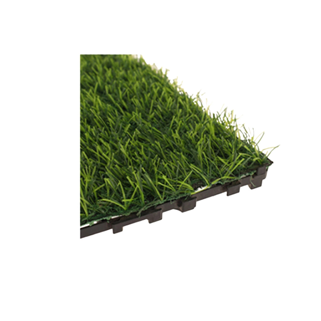 10 Pezzi Piastrelle Plastica Giardino 30x30x2.3cm Pavimento Esterno Prato Verde