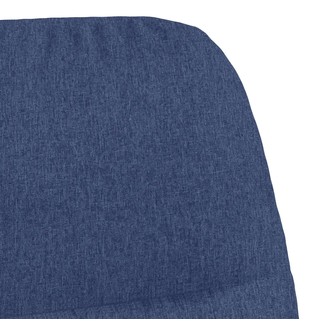 Poltrona a Dondolo con Poggiapiedi Blu in Tessuto cod mxl 51916
