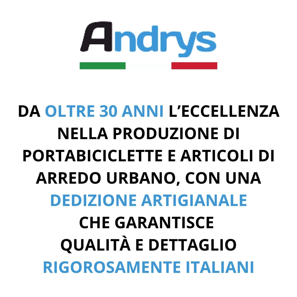 Andrys Rastrelliera Bici 1 Posto 42x38,5x26 cm Acciaio Inox Grigio