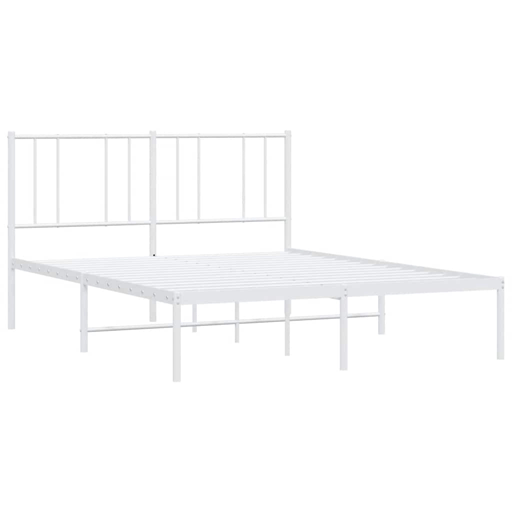 Giroletto con Testiera in Metallo Bianco 120x200 cmcod mxl 127342