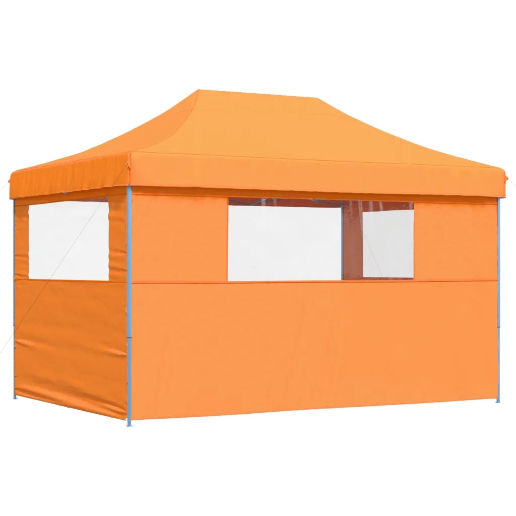 Tendone per Feste Pieghevole Pop-Up con 3 Pareti Arancione 4005017
