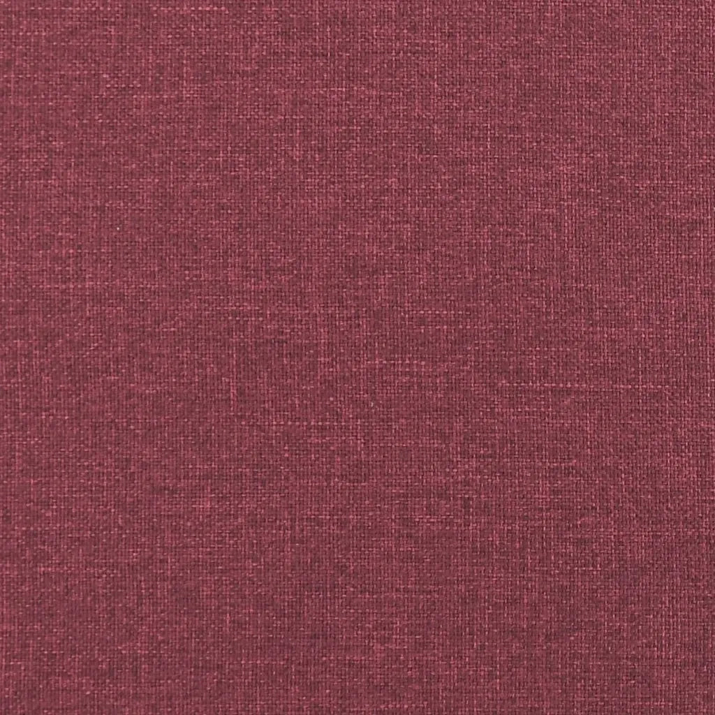Set di Divani 3 pz con Cuscini Rosso Vino in Tessuto