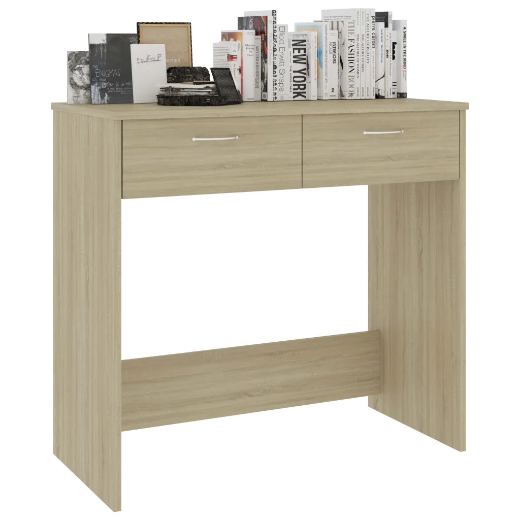 Scrivania-Scrivanie per ufficio e studio-Scrittoio Rovere Sonoma 80x40x75 cm in Legno Multistrato