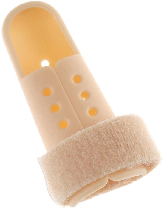 Supporto per dito - Frattura protettiva - Disegno flessibile e forato - Beige - Sostegno per dito - Adatto per 45-48 mm - 1 pezzo
