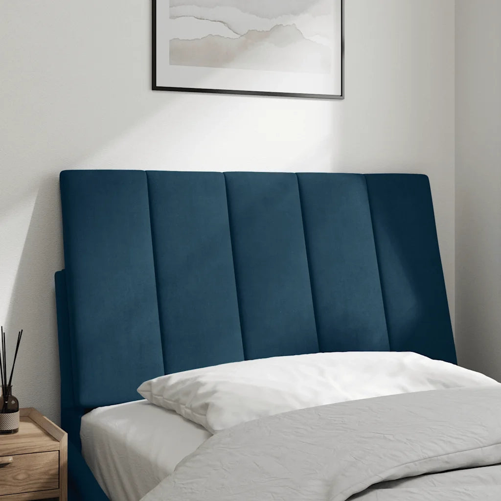 Cuscino Testiera Hanko Blu 90 cm in Velluto CFW4246761