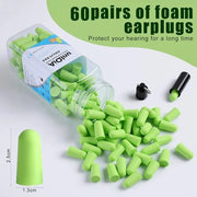 Orecchini da sonno - 60 paia 38 dB SNR schiuma super soffice - ideali per russare, studiare, viaggiare, concerti - verde