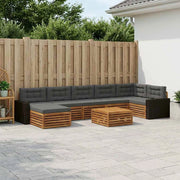 Set di divani da esterno 8 pz Naturale e Antracite 3383665
