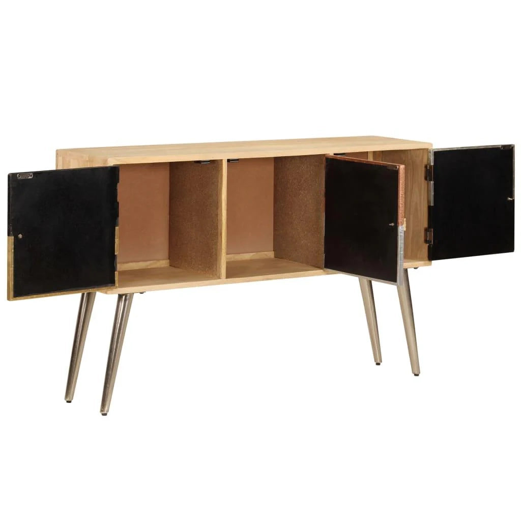 Buffet credenza mobiletto consolle mobile contenitore 120 cm legno massello di mango 4402259