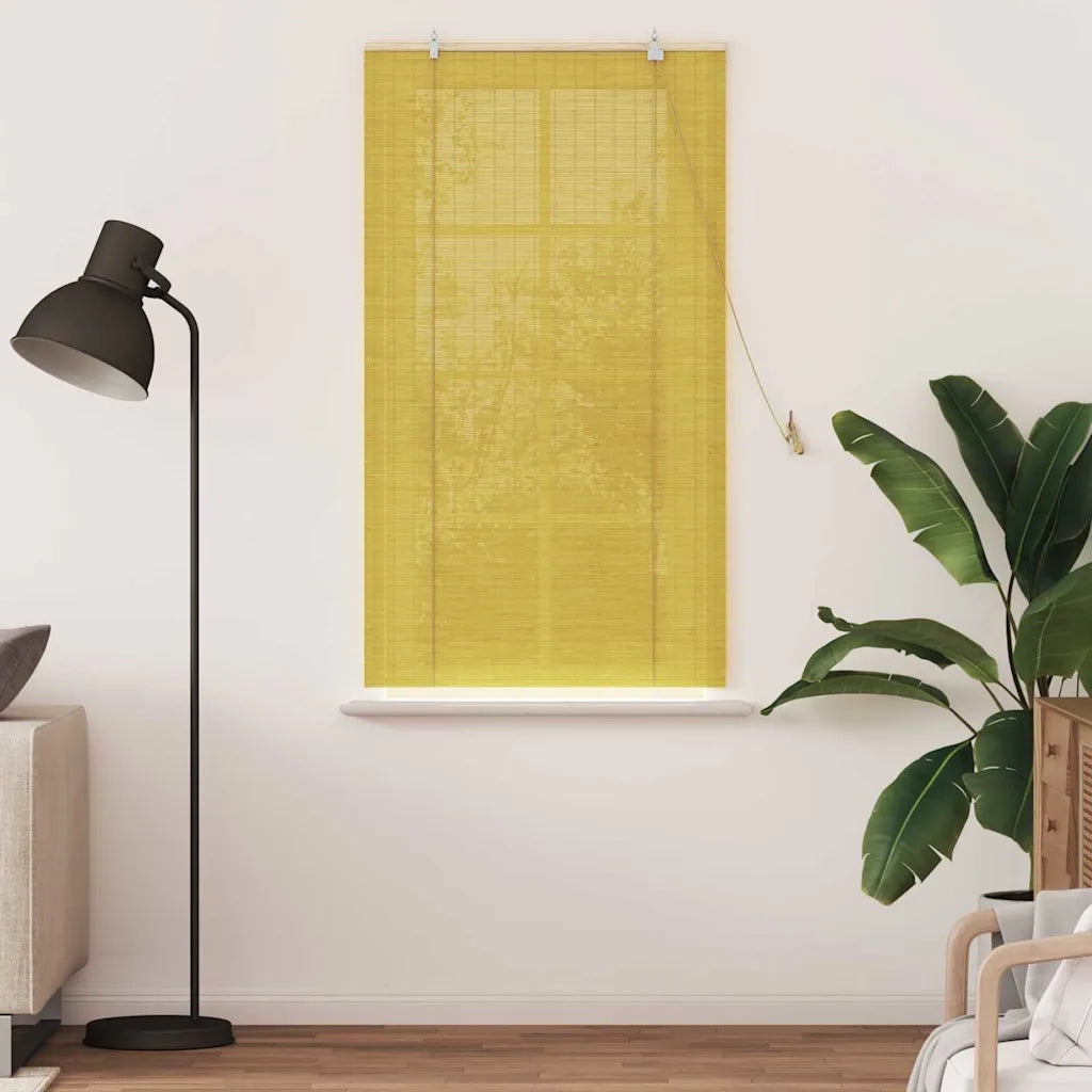 Tenda a rullo | Tenda avvolgibile Giallo 90 x 160 cm Bamb¨´