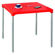 Brownstown, Tavolo da Esterno 4 Posti Made in Italy, 75x75x72h cm Rosso