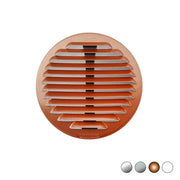 GRIGLIA TONDA IN METALLO CON MOLLE E RETE D.125-160 MM- Alluminio Ramato- FIRST- pezzi 1
