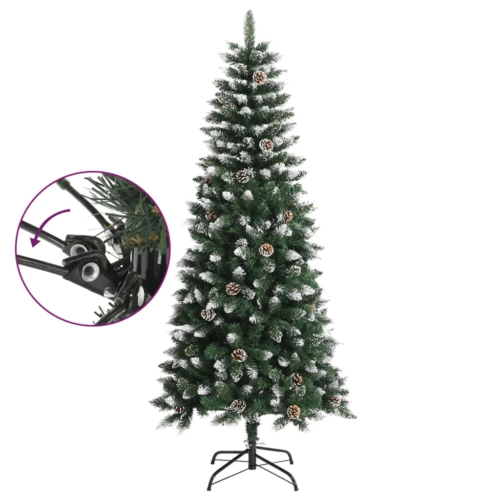 Albero di Natale | Decorazioni natalizie Artificiale con Base Verde 150 cm PVC