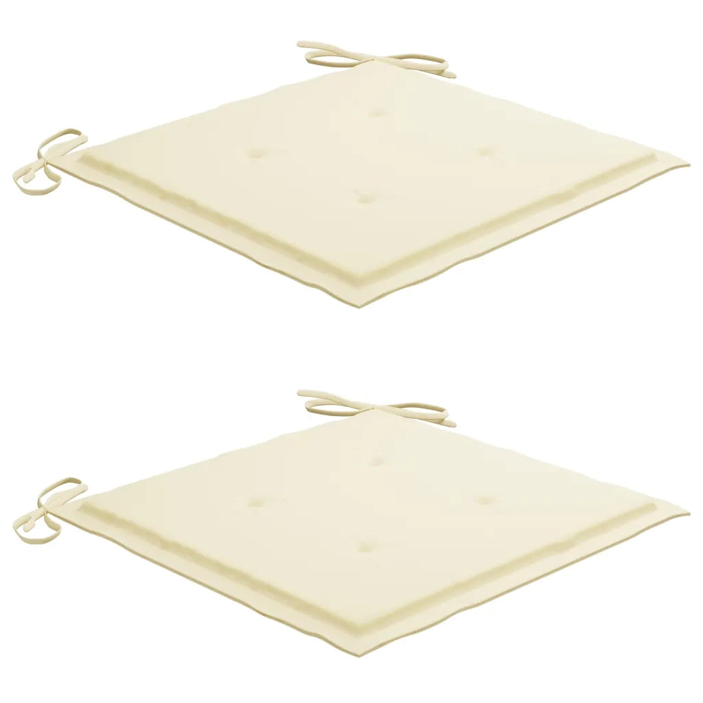 Sedie da Giardino 2 pz con Cuscini in Legno Acacia e Acciaio cod mxl 72313