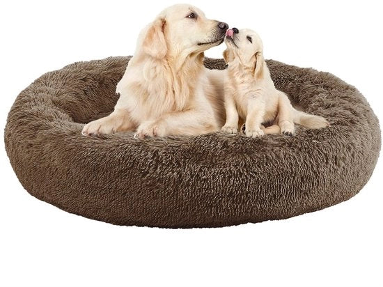 Honden letto per Piccoli, Medi e Grandi Cani, 80cm Lavabile Cuscino Rondo Accogliente e Sovraccoperta morbida per cuccioli e gattini con fondo antiscivolo