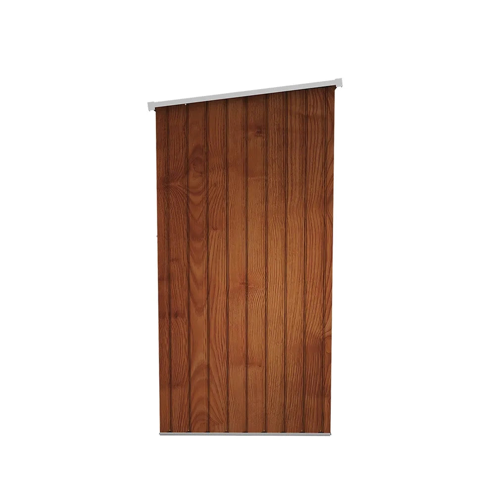 Casetta da giardino in acciaio zincato effetto legno 1,51x1,03xh1,96 m - 48kg- 1,55 metri quadri