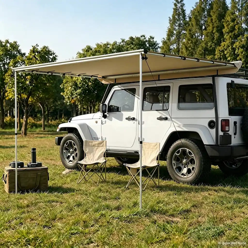 Tendalino per Camper e Roulotte 3,6x3x2,15 m Beige 148146