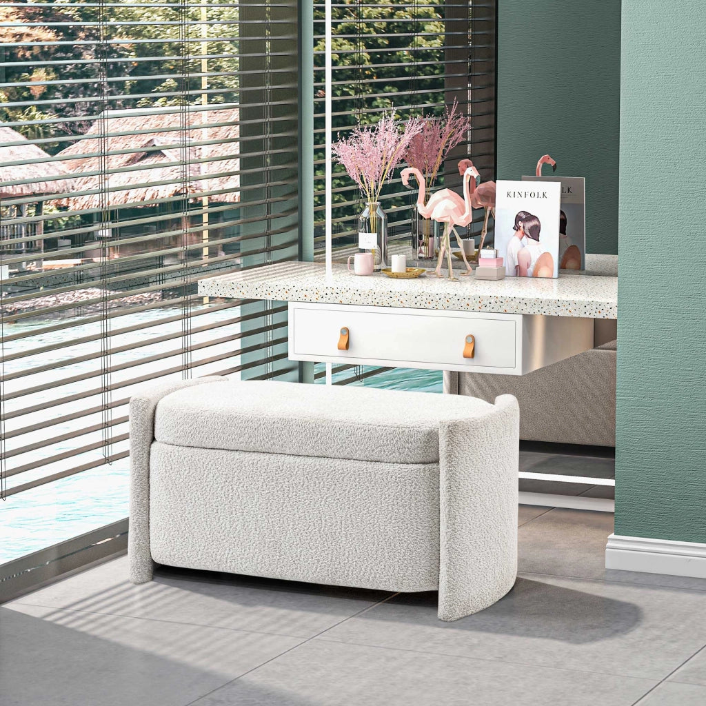 Panca per ingresso con cassetti e ripiani ¨C zephmum ¨C 105x44x45,5 cm