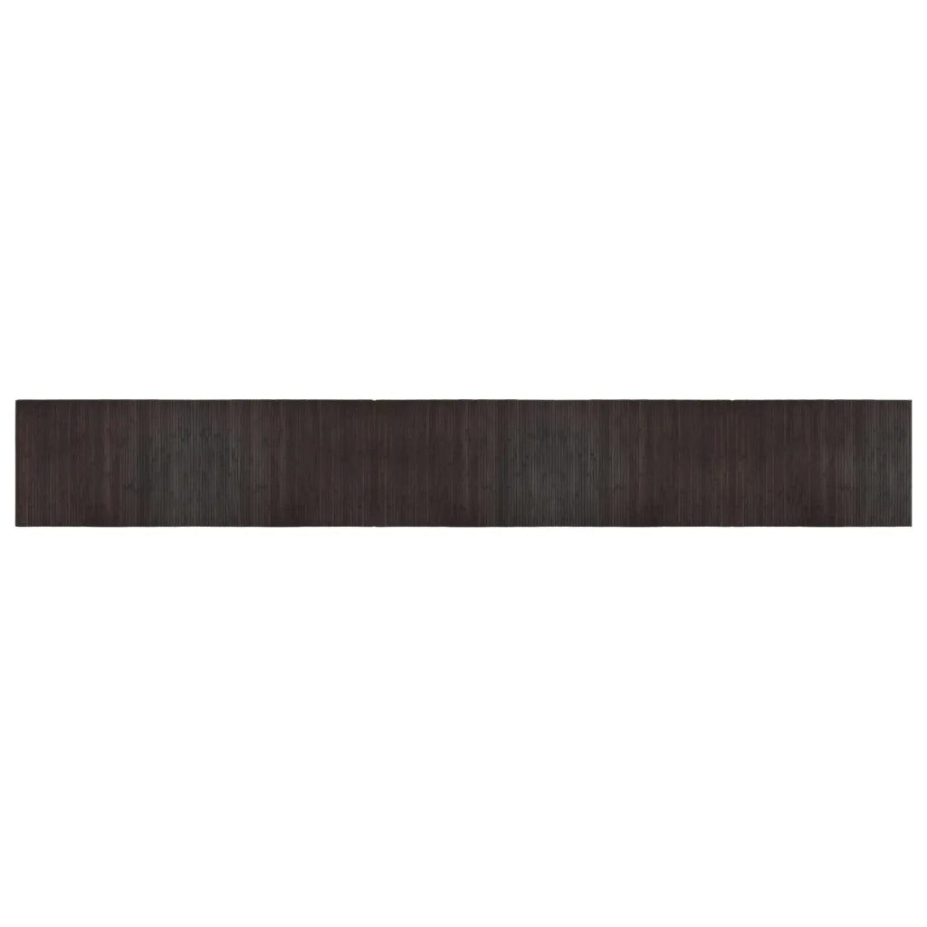 Tappeto Rettangolare Marrone Scuro 70x500 cm in Bambù 376767