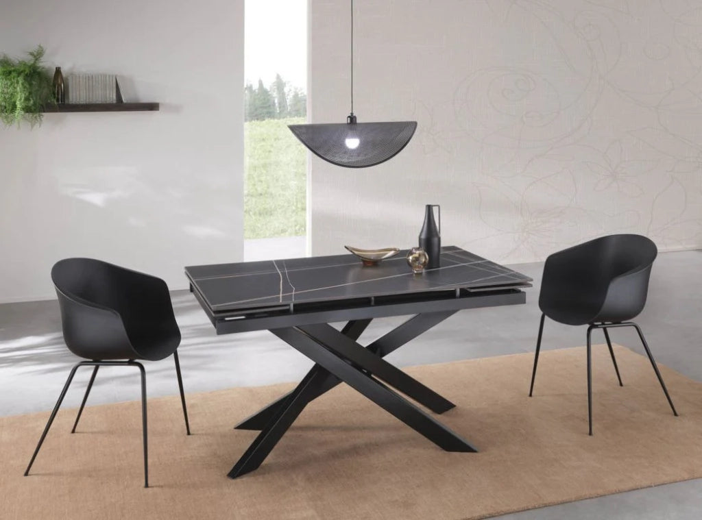 Tavolo allungabile ZELOR ceramica nero