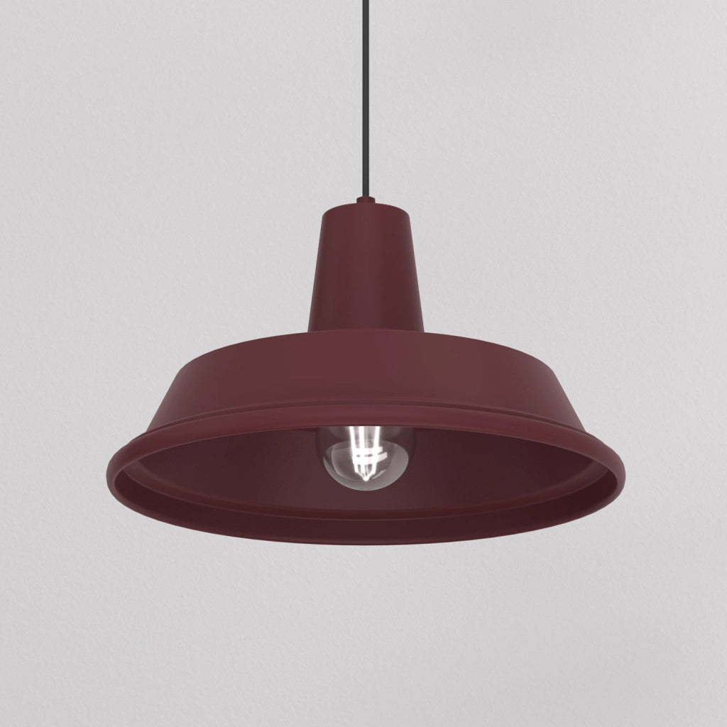 Lampada sospesa Class 1xE27 bordeaux metallo Luminex