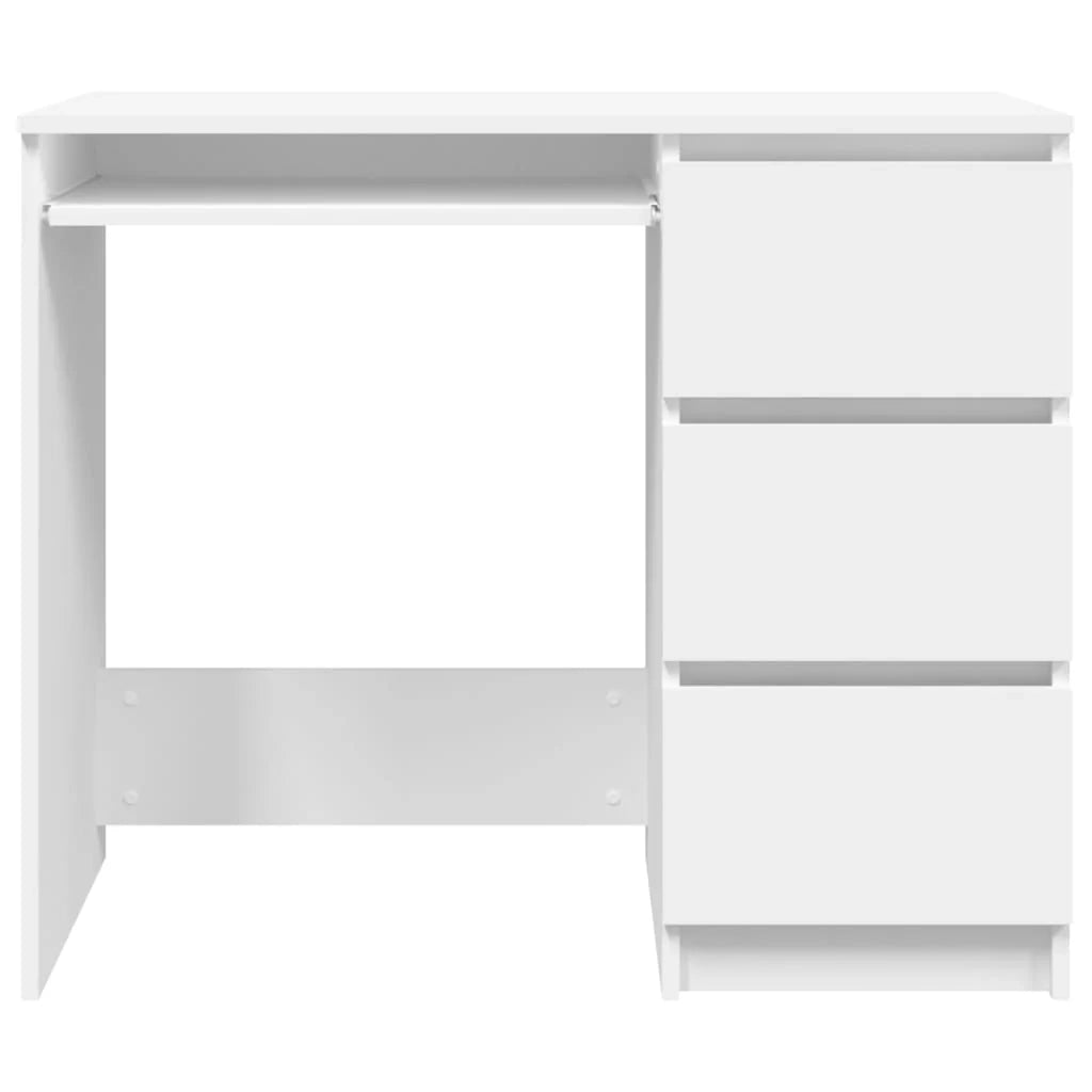 Scrivania tavolo postazione di lavoro mobile per computer studio 90 x 45 x 76 cm legno ingegnerizzato bianco 02_0023528