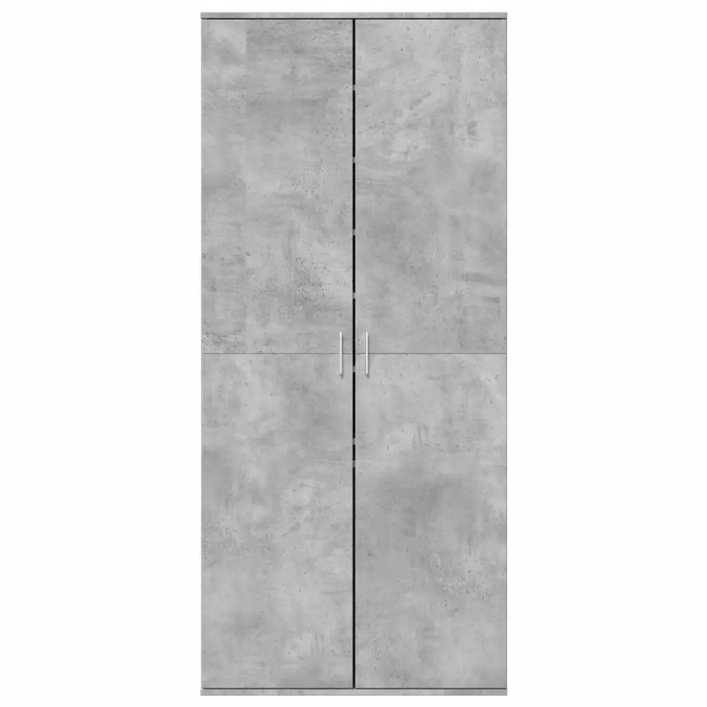 Scarpiera Grigio Cemento 80x39x178 cm in Legno Multistrato