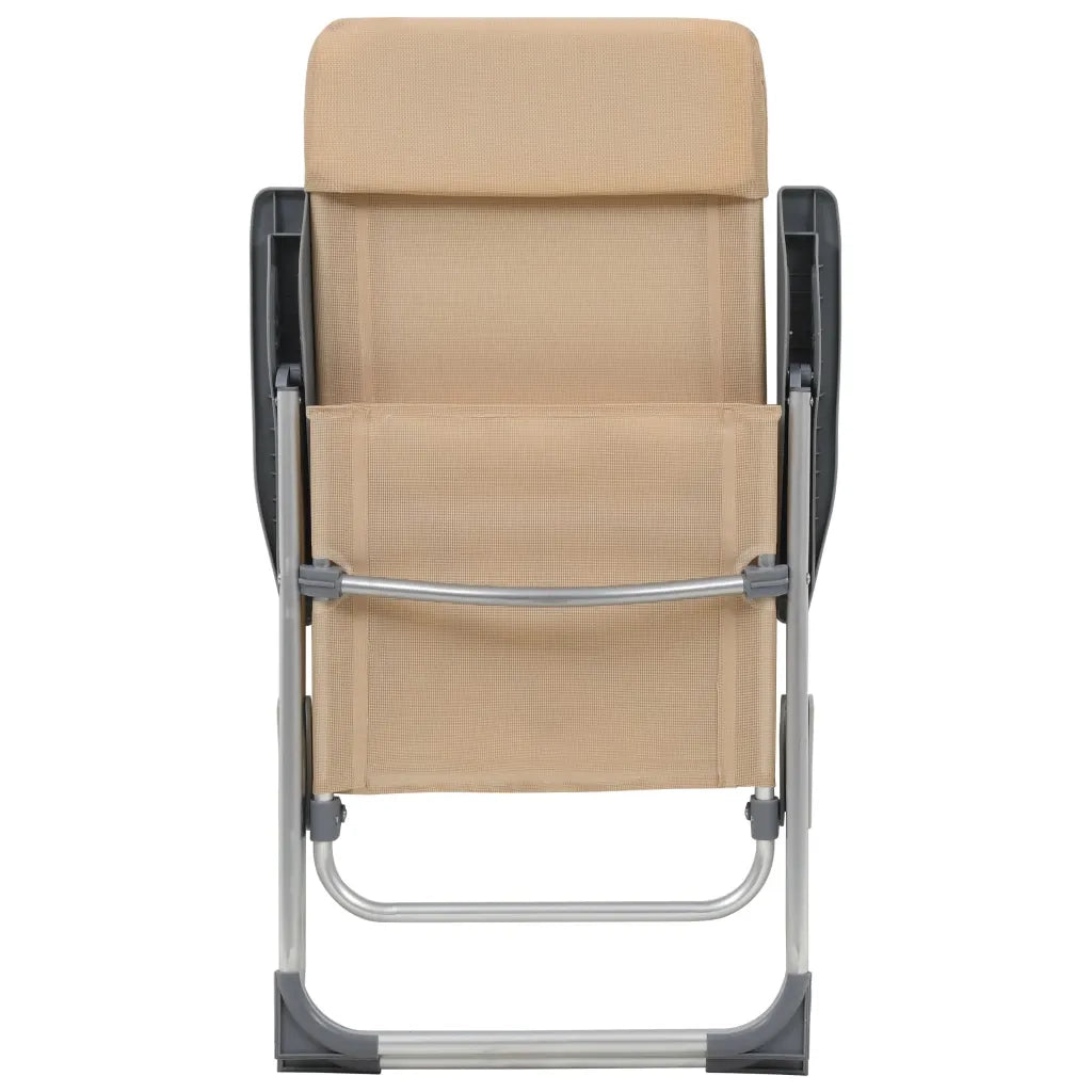 Sedie Pieghevoli da Campeggio 4 pz in Alluminio Crema CFW3275765