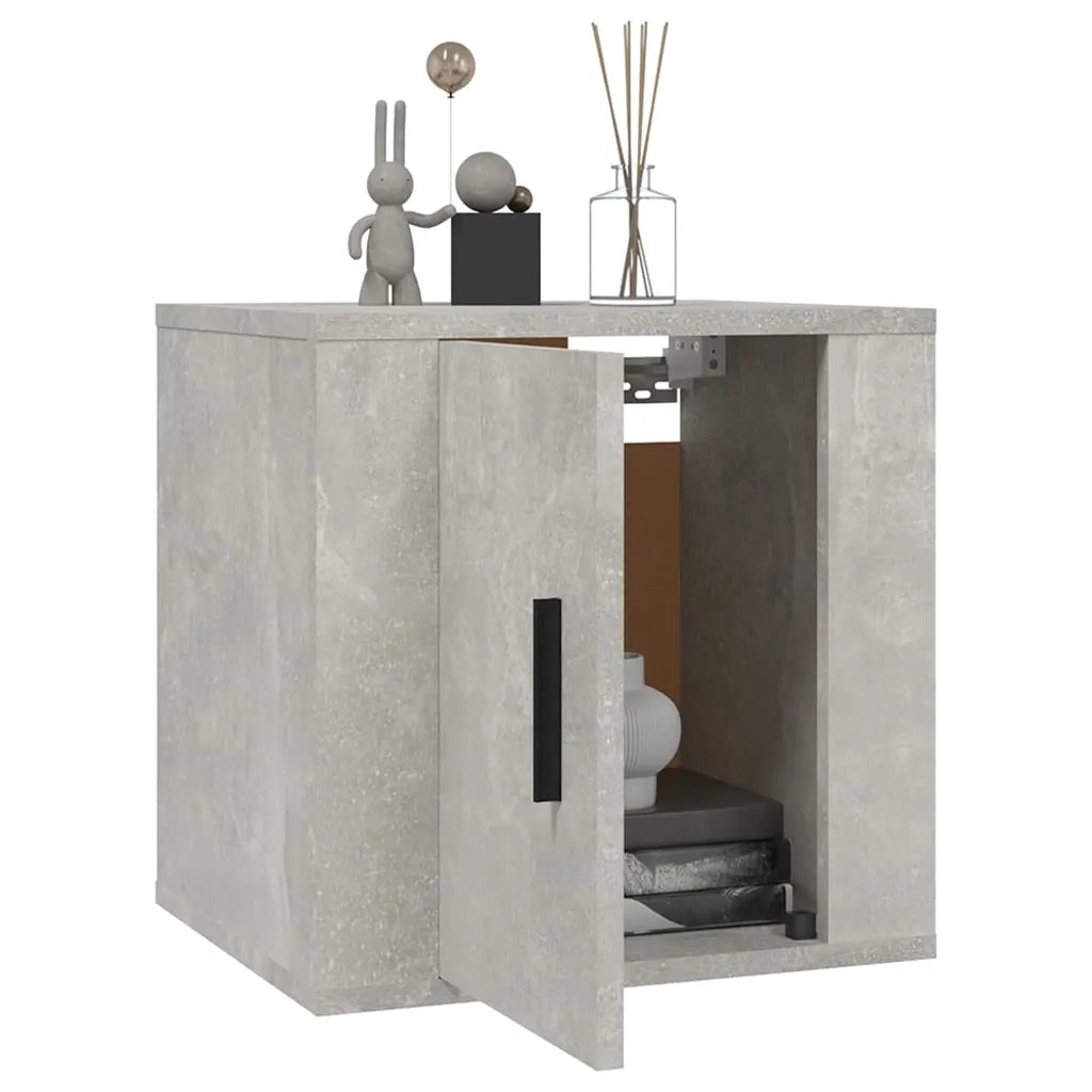 Mobili Porta TV a Parete 2 pz Grigio Cemento 40x34,5x40 cm 816649