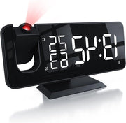 Radio digitale con sveglia proiettiva 7 tasti 2 sveglie con proiezione e luce regolazione autonoma del livello di illuminazione 15 memoria FM temperatura e umidità con alimentazione esterna