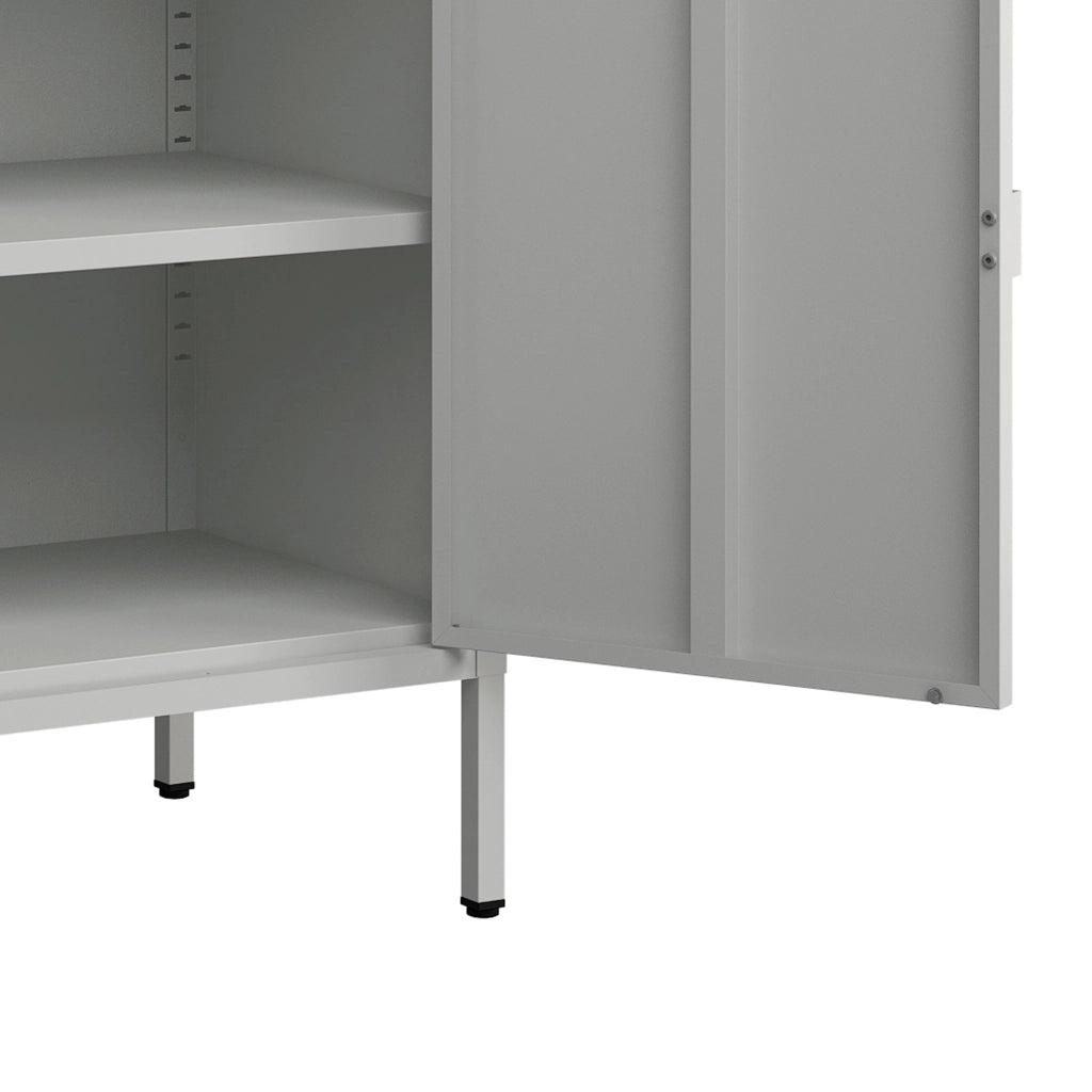 Armadio da Ufficio Hailuoto per Archivio 75 x 80 x 40 cm Acciaio Grigio chiaro [en.casa]
